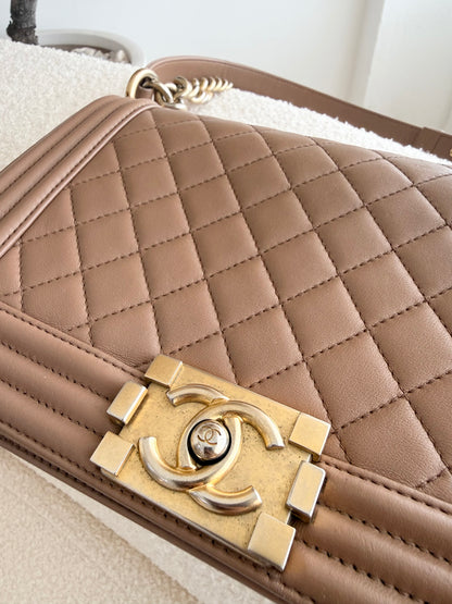 CHANEL Boy Medium Quilted Calfskin Flap Bag
