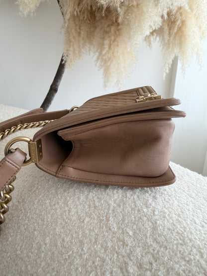 CHANEL Boy Medium Quilted Calfskin Flap Bag