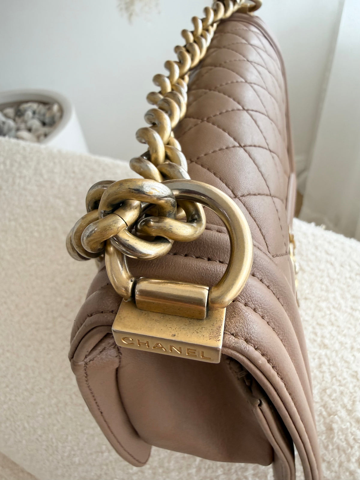 CHANEL Boy Medium Quilted Calfskin Flap Bag