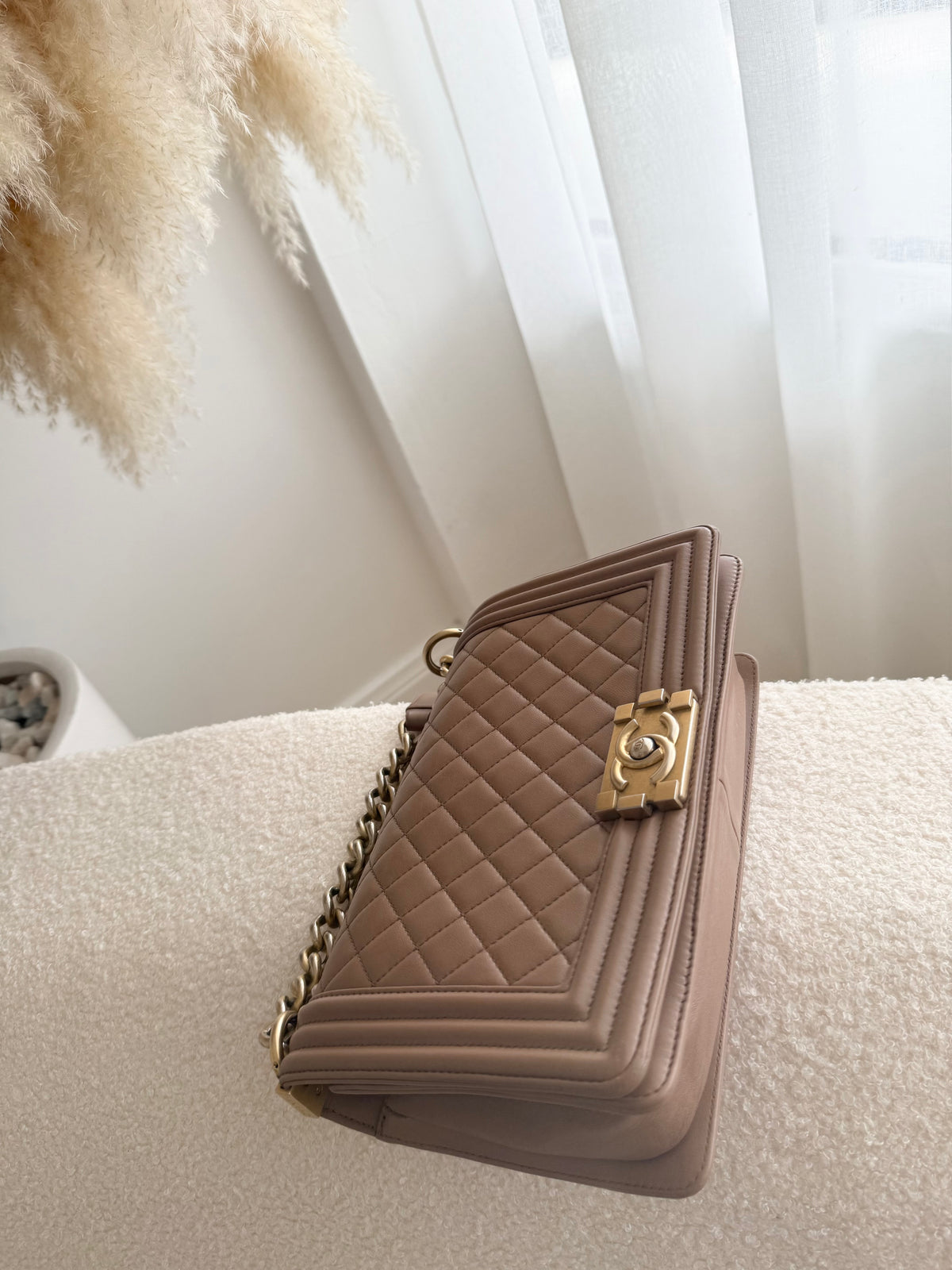 CHANEL Boy Medium Quilted Calfskin Flap Bag