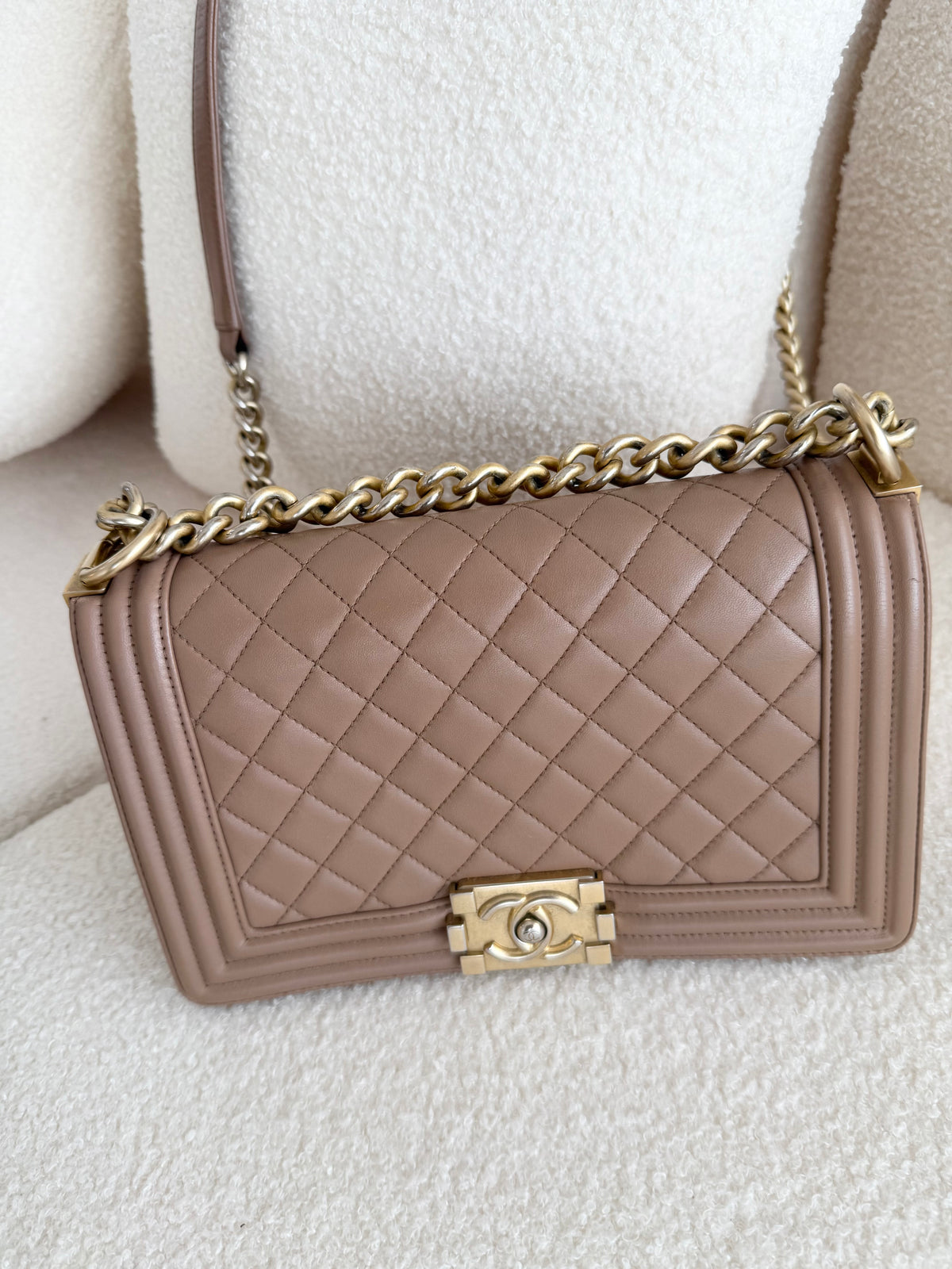 CHANEL Boy Medium Quilted Calfskin Flap Bag