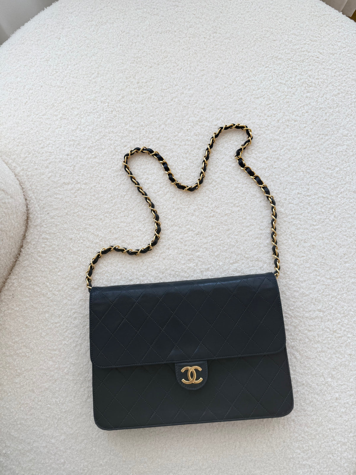 CHANEL Quilted Lambskin Single Flap Bag