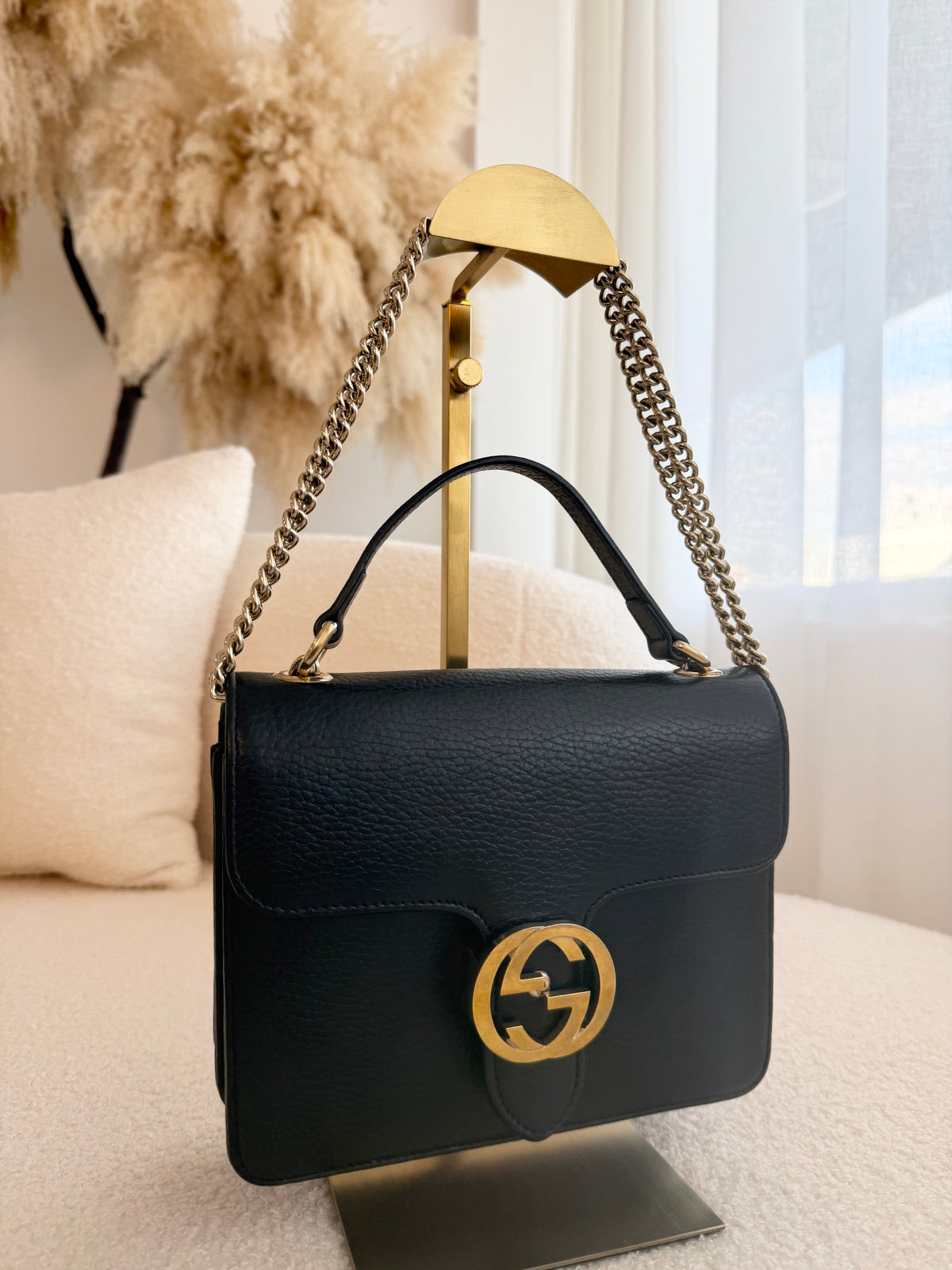 GUCCI Interlocking G Leather Chain