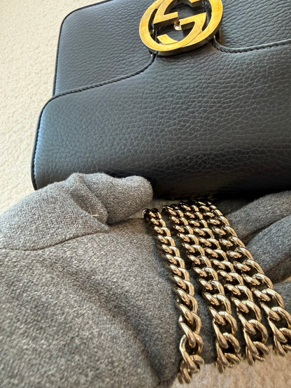GUCCI Interlocking G Leather Chain