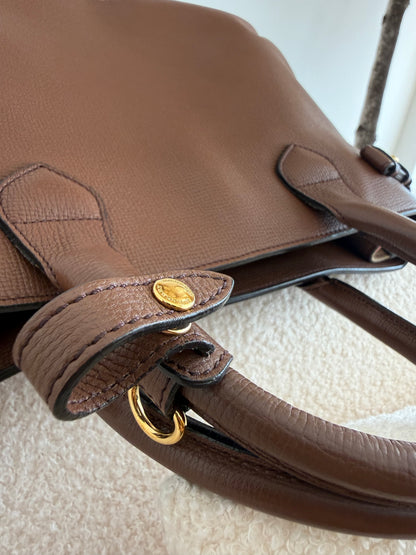 BURBERRY Banner House Check Leather Bag