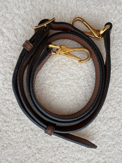 BURBERRY Banner House Check Leather Bag