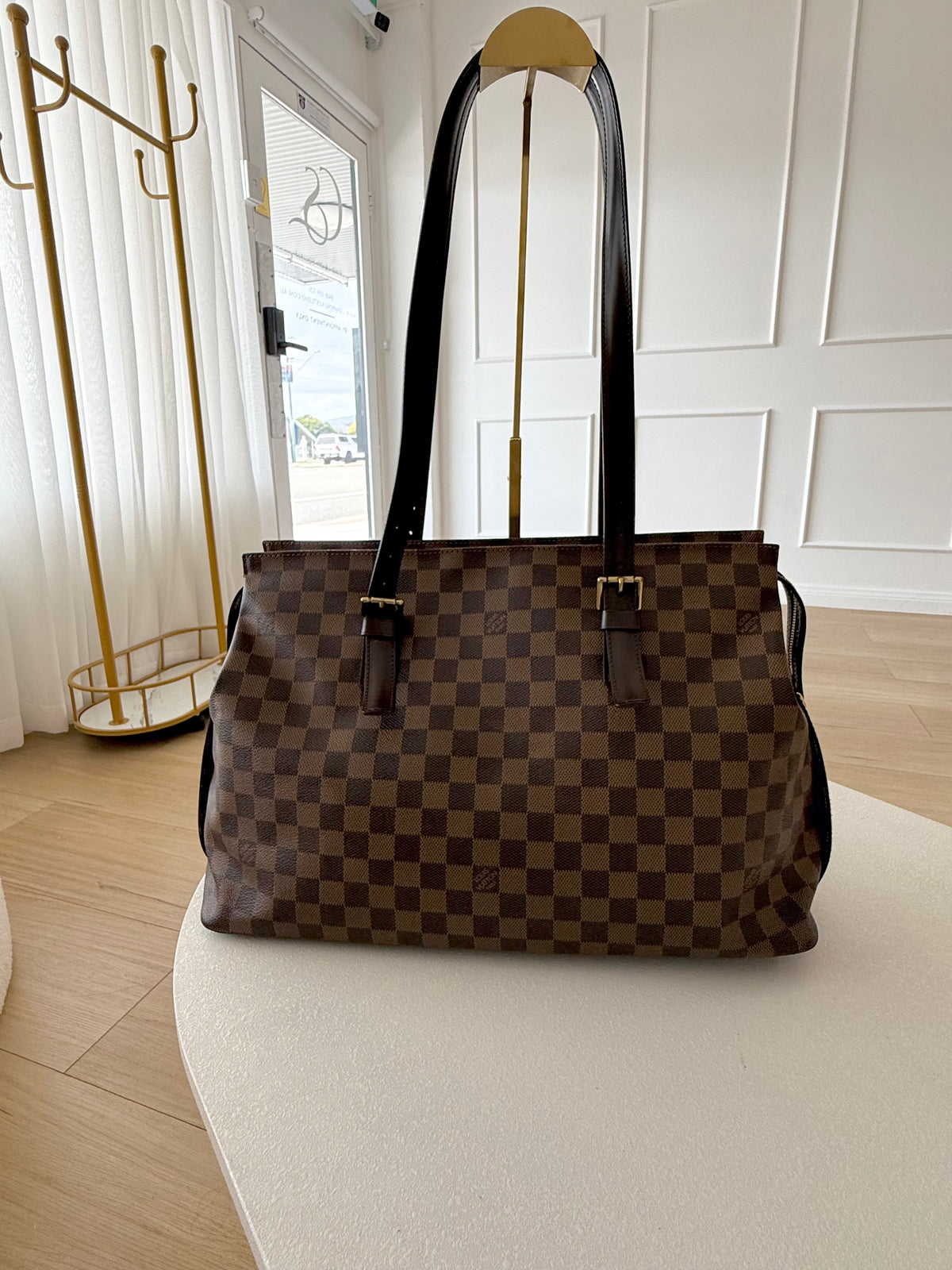 LOUIS VUITTON Chelsea Damier Ebene Bag