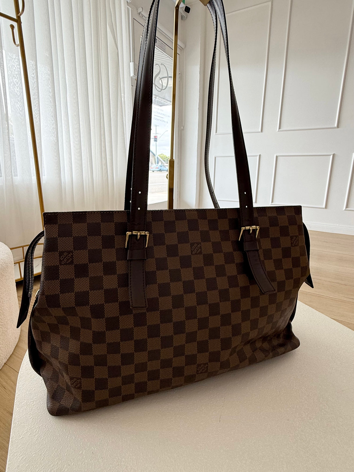 LOUIS VUITTON Chelsea Damier Ebene Bag